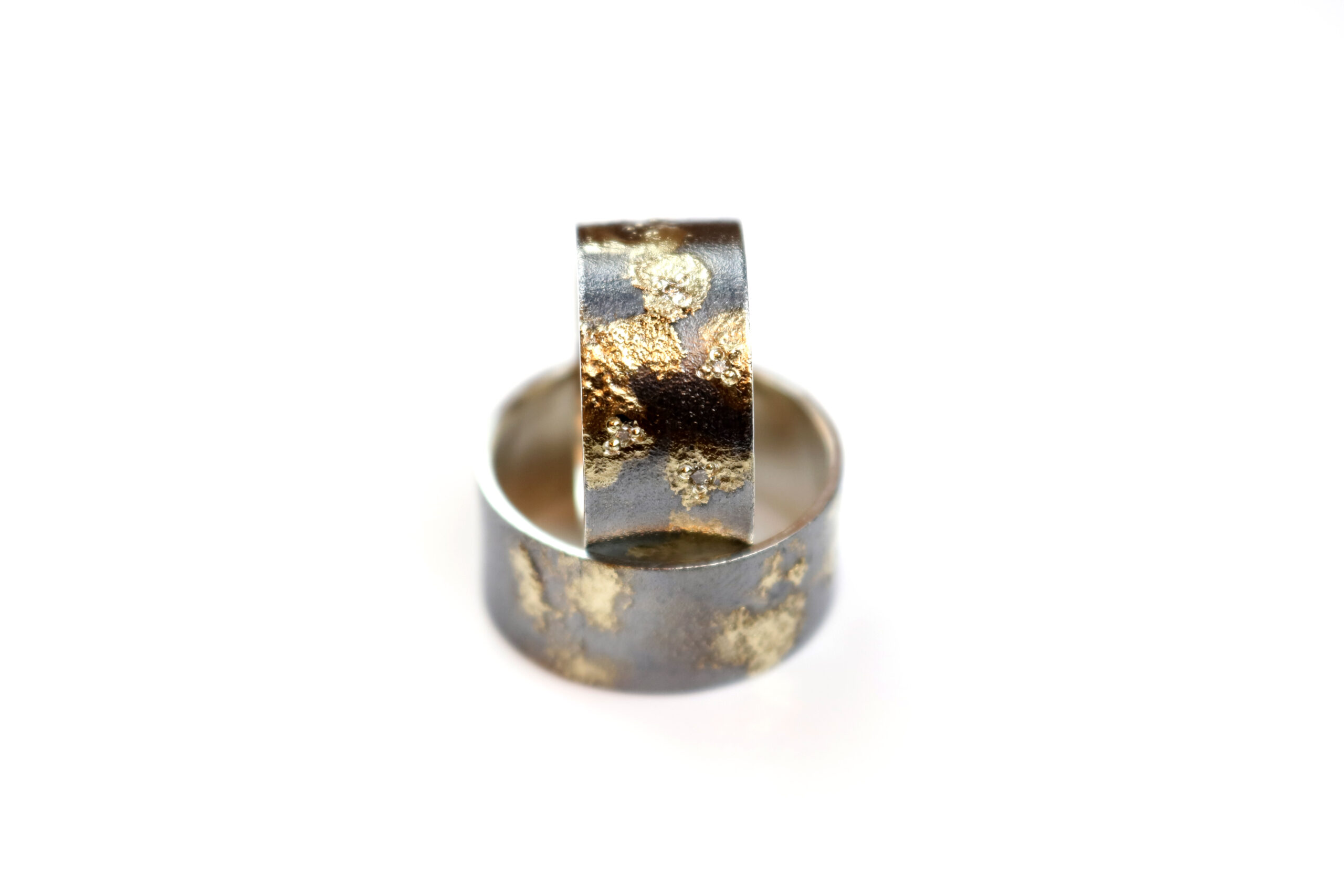 Vielsesringe i Sølv og Guld med Diamanter